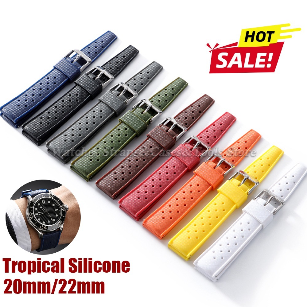 Smartwatch Premium Watches For Women - 20mm 22mm Premium Tropical Soft Rubber