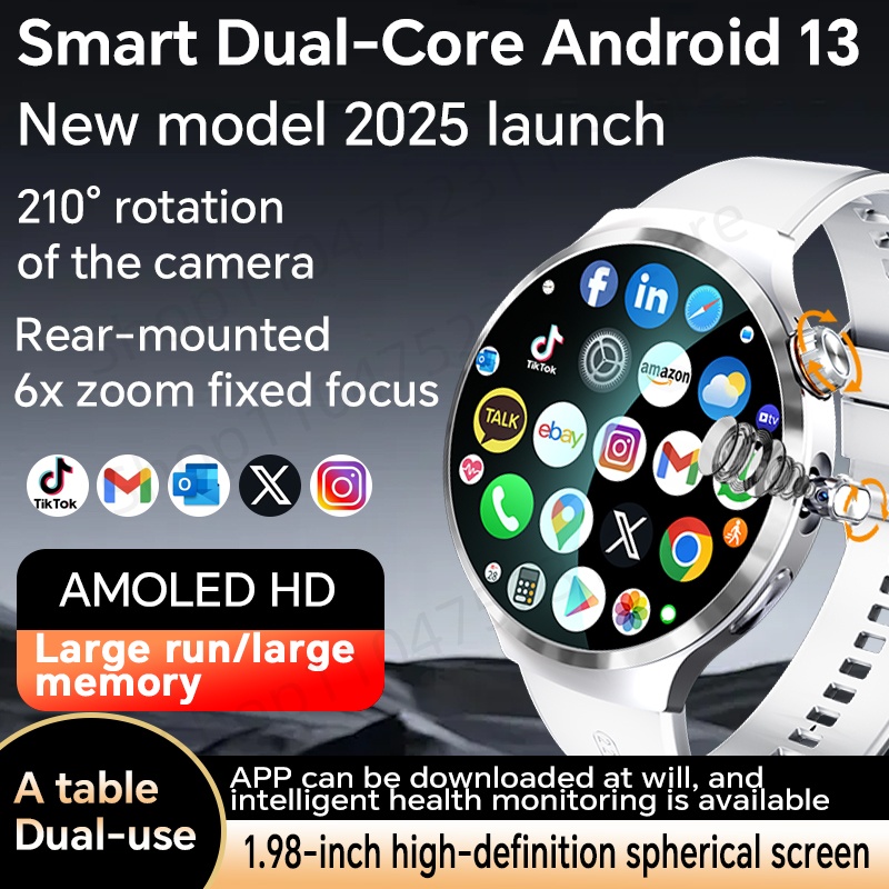 Smartwatch Health Watches For Men - Smartwatch With 1.98 inch Amoled large