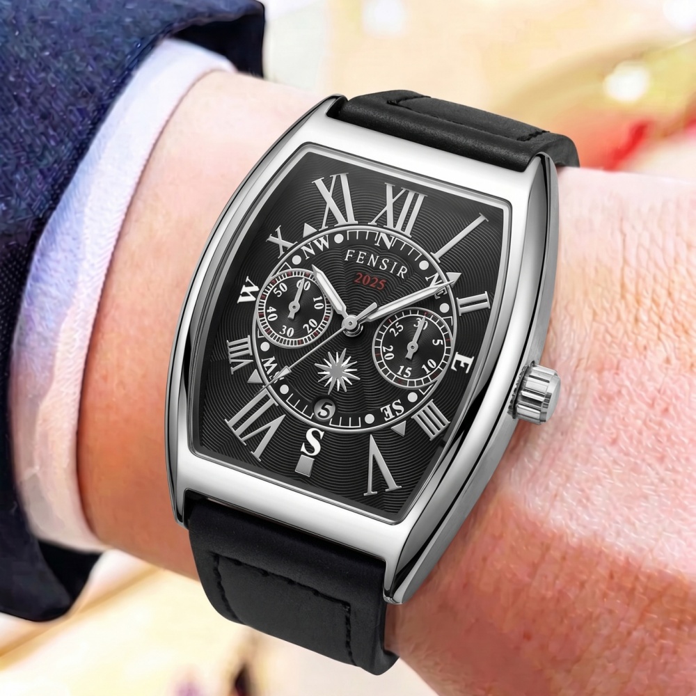 Smartwatch Vintage Watches For Men - High-End Men's Watch with Barrel-Shaped Quartz