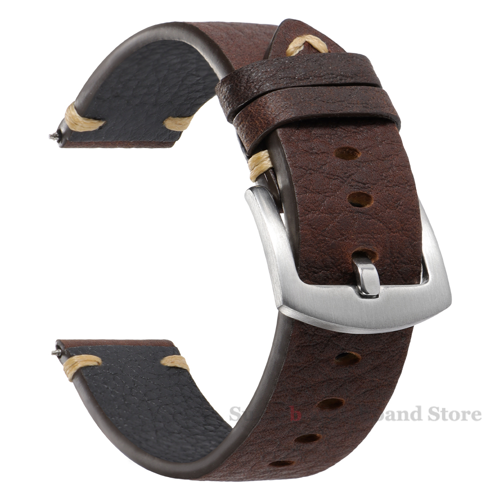 Genuine Leather Straps For Wat - Smartwatch Vintage Watches For Men 评论和价格