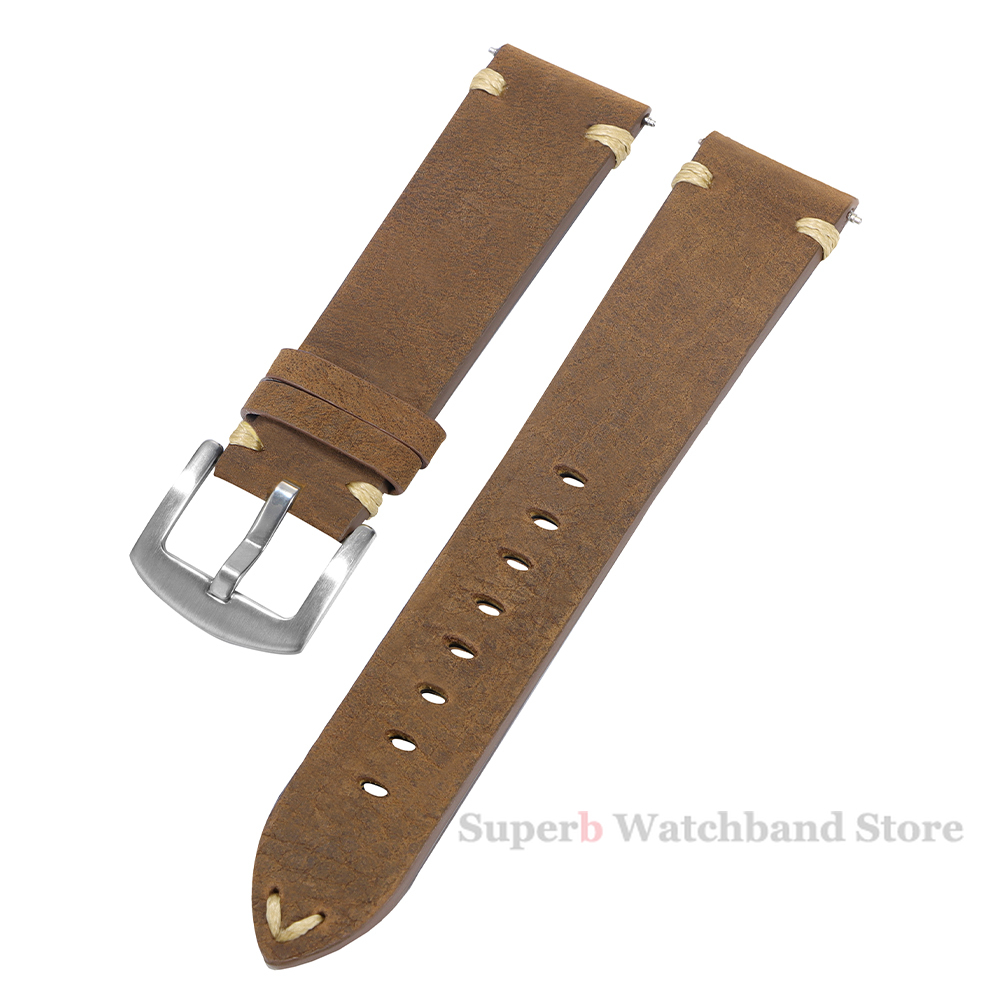 Genuine Leather Straps For Wat - Smartwatch Vintage Watches For Men 评论和价格