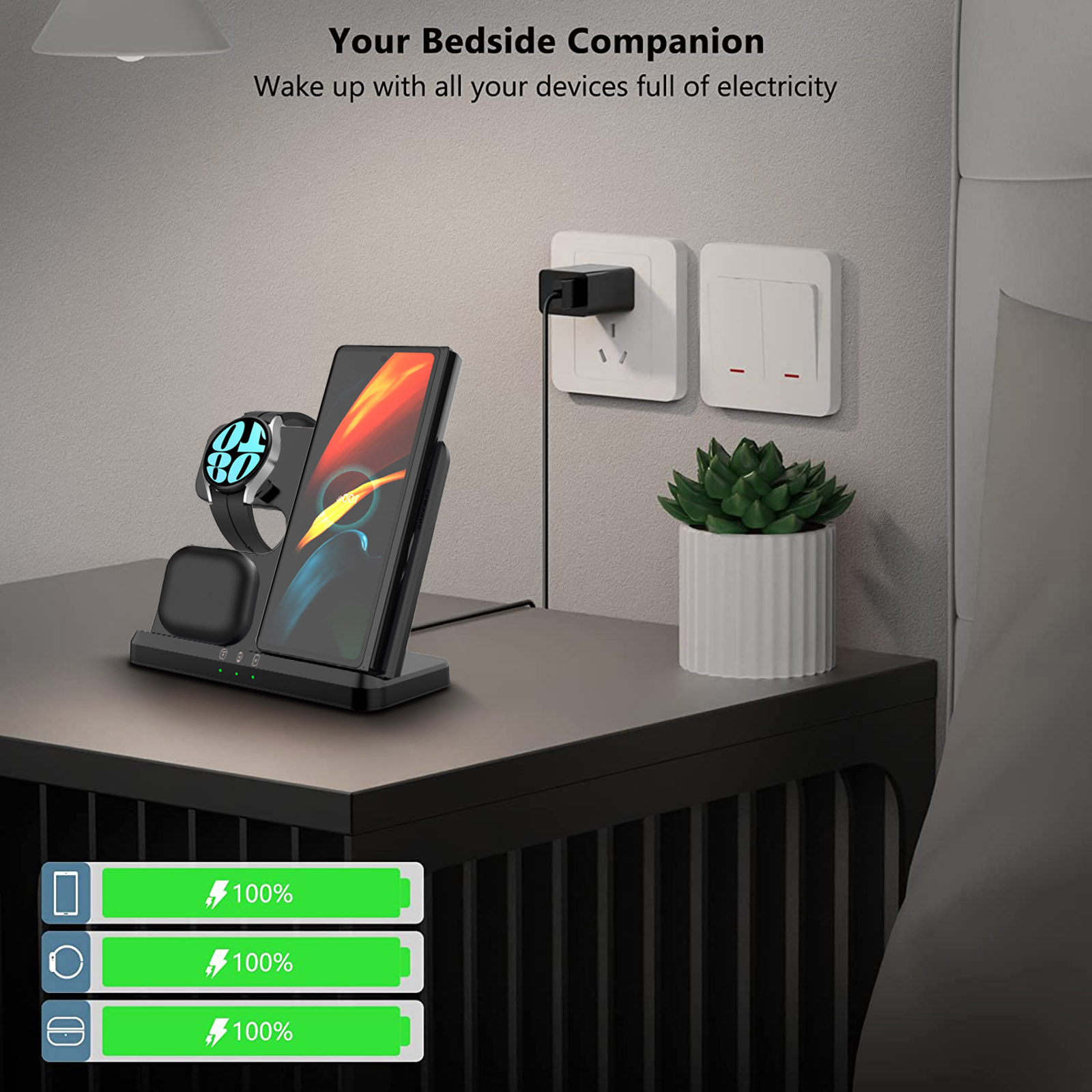 Wireless Charger 3 In 1 Stand  - Watches Smartwatch Samsung 评论和价格