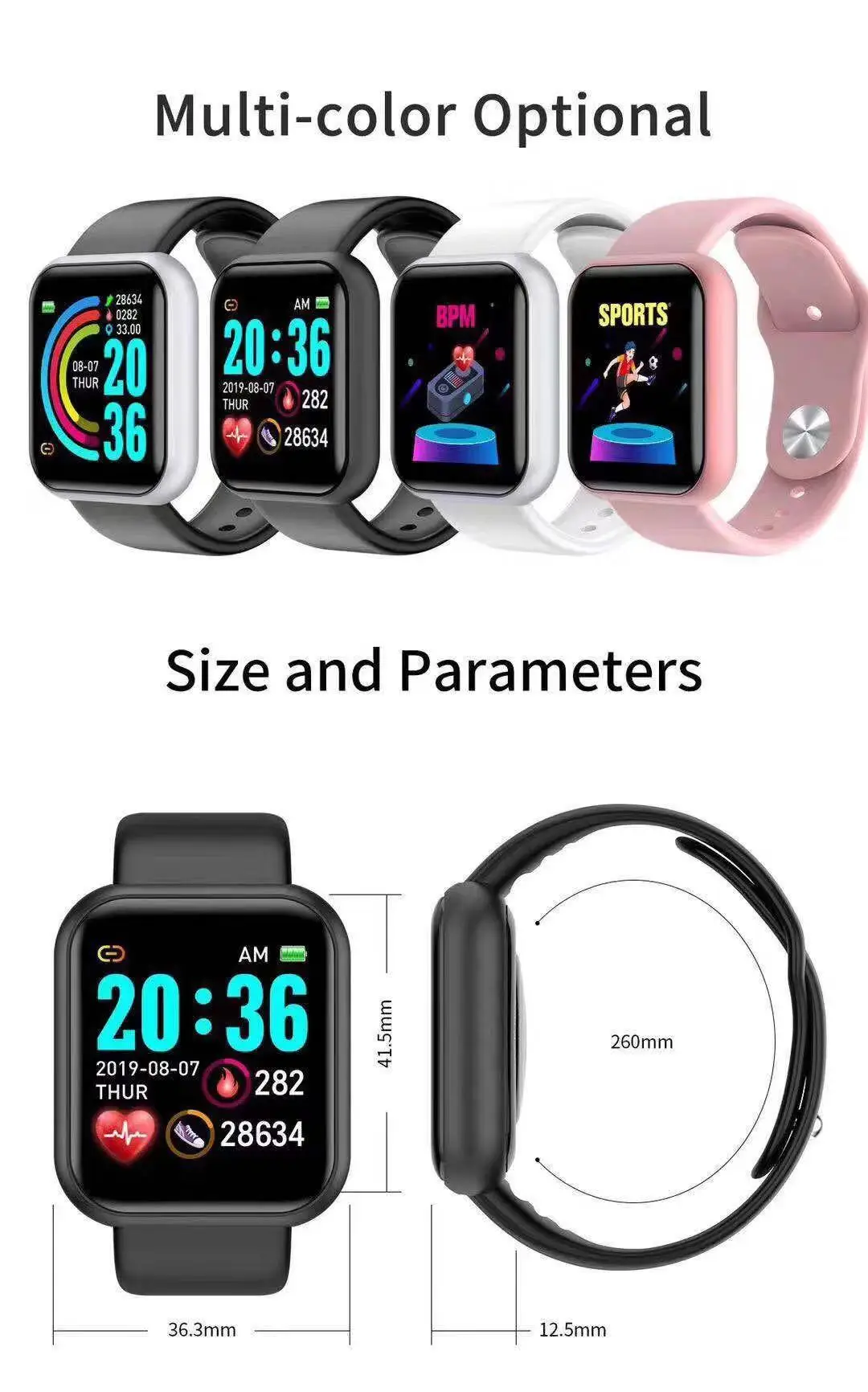 D20 Pro Smart Watch Men Y68 Sm - Smartwatch Sports Watches For Men 评论和价格