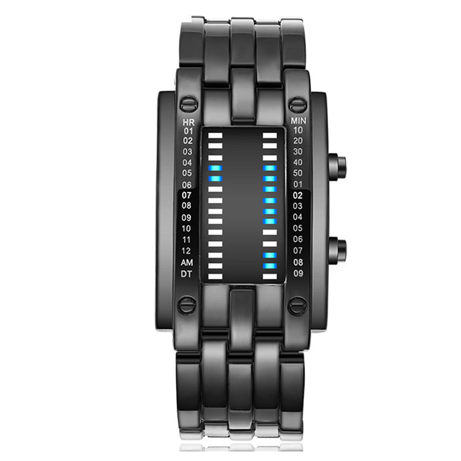 Premium Binary Matrix Blue LED - Smartwatch Premium Watches For Women 评论和价格