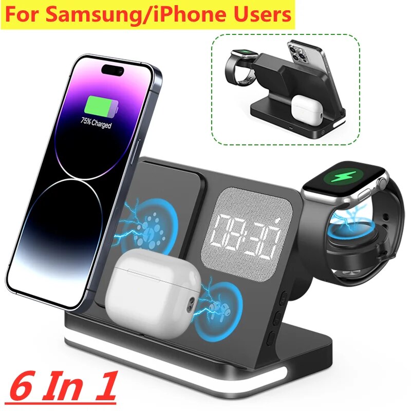 Wireless Charger Stand For iPh - Watches Smartwatch Samsung 评论和价格