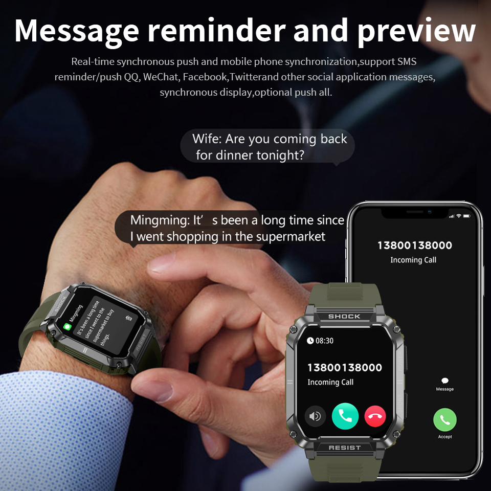 LIGE Men's Smartwatch Health B - Smartwatch Watches For Sale 评论和价格