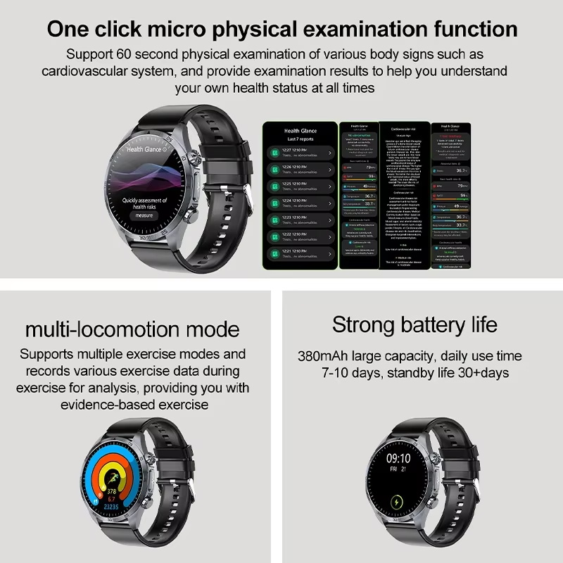 2026 New ECG+PPG Monitor Pulse - Smartwatch Health Watches For Men 评论和价格