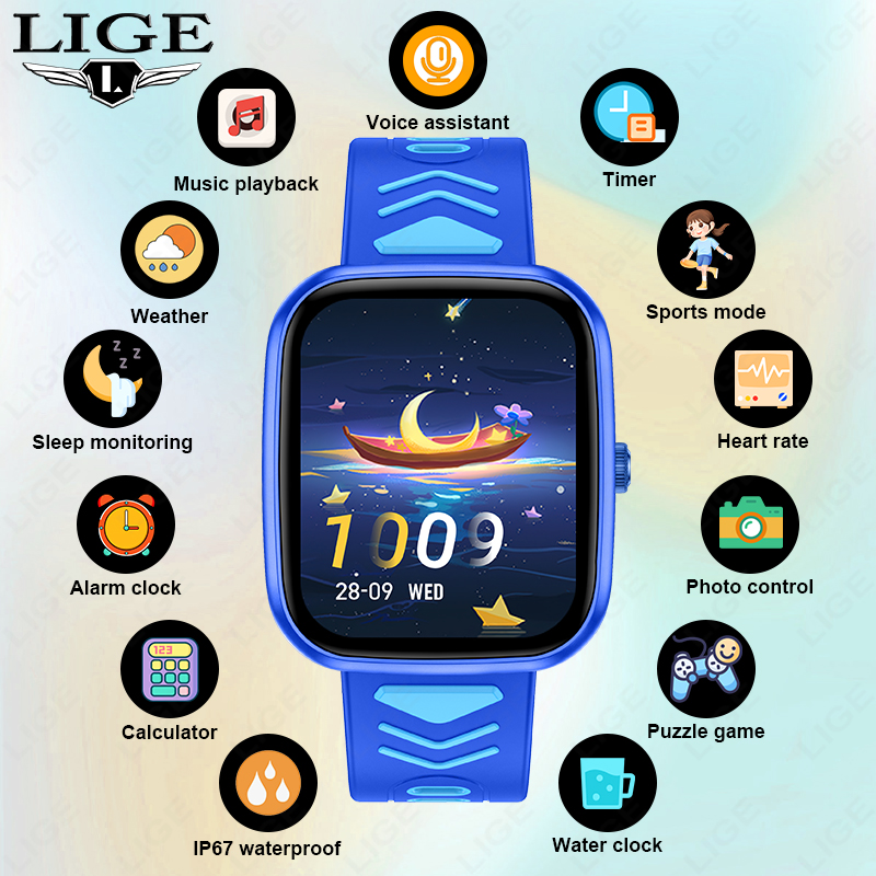 LIGE Kids Smartwatch Game Wate - Smartwatch Watches Birthday Gift For Boys 评论和价格