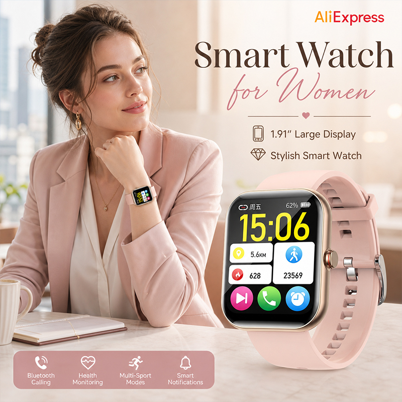 Women Smart Watch BT Call Hear - Watches Ladies Smartwatch 评论和价格