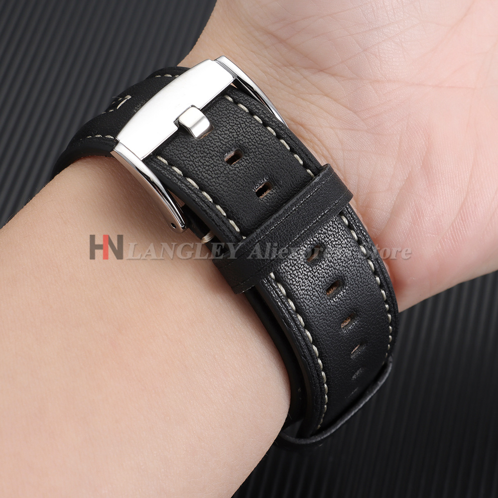 Vintage Leather Watch Band 22m - Smartwatch Vintage Watches For Men 评论和价格