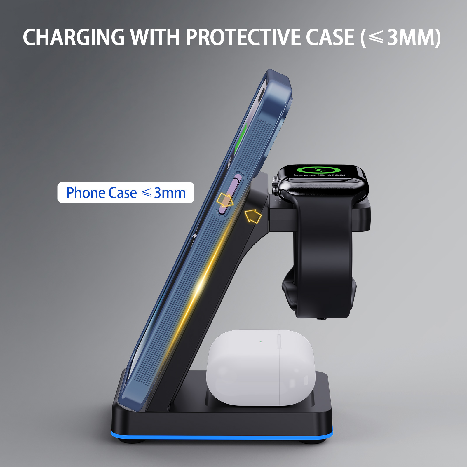 15W 3-in-1 Wireless Charger St - Watches Smartwatch Samsung 评论和价格
