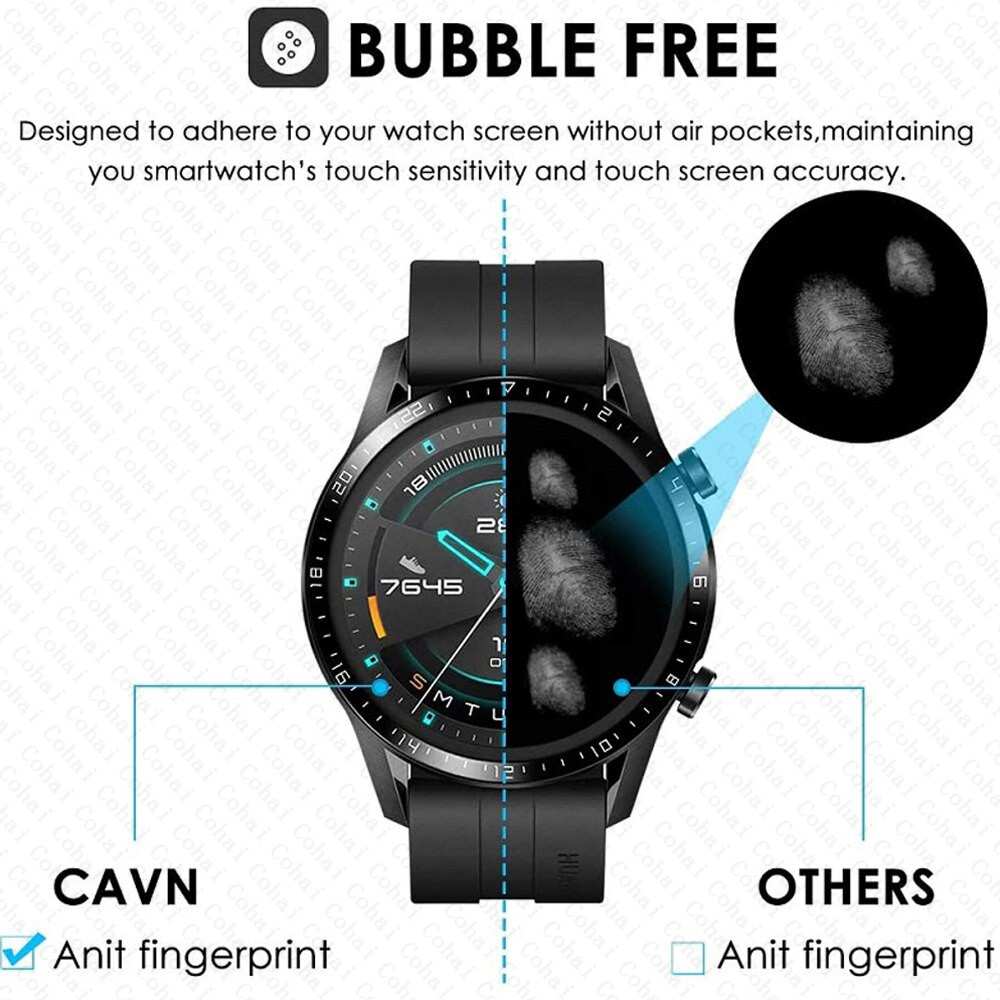 20D Curved Edge Tempered Glass - Smartwatch English 评论和价格