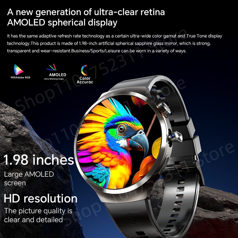 Smartwatch With 1.98 inch Amol - Smartwatch Health Watches For Men 评论和价格