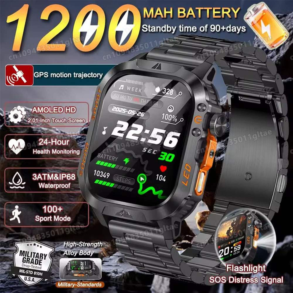 2026 New Military Smart Watch  - Smartwatch Health Watches For Men 评论和价格