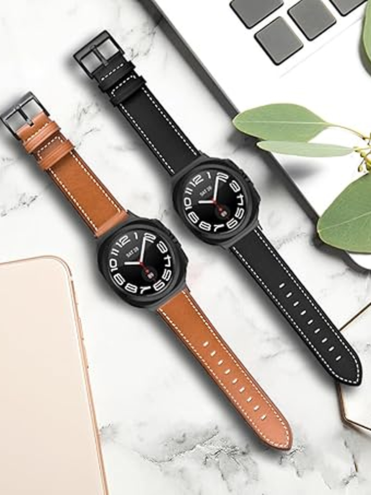 Genuine Leather Band For Samsu - Smartwatch Samsung Watches For Men 评论和价格