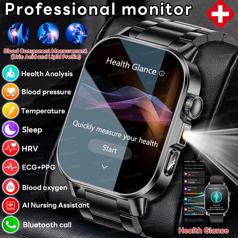 Nursing Grade New ECG+PPG Thre - Smartwatch Health Watches For Men 评论和价格
