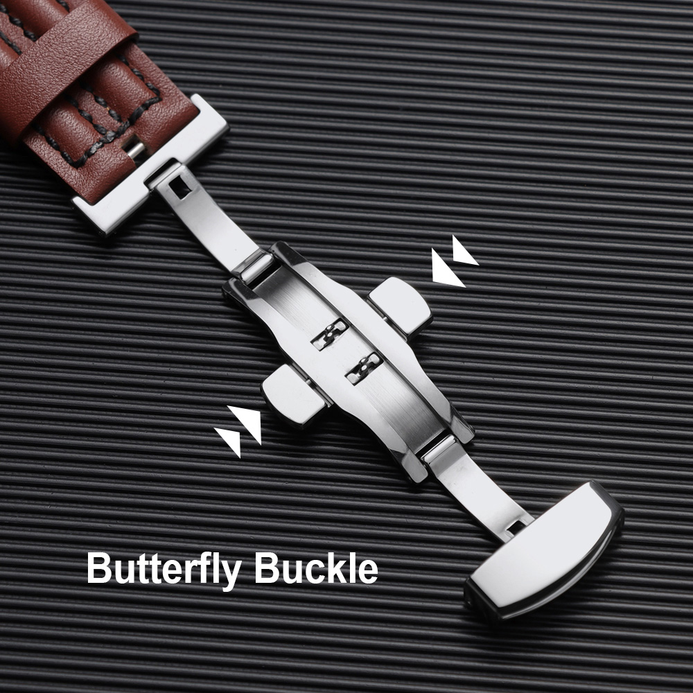 20mm 22mm Genuine Cowhide Watc - Smartwatch Vintage Watches For Men 评论和价格