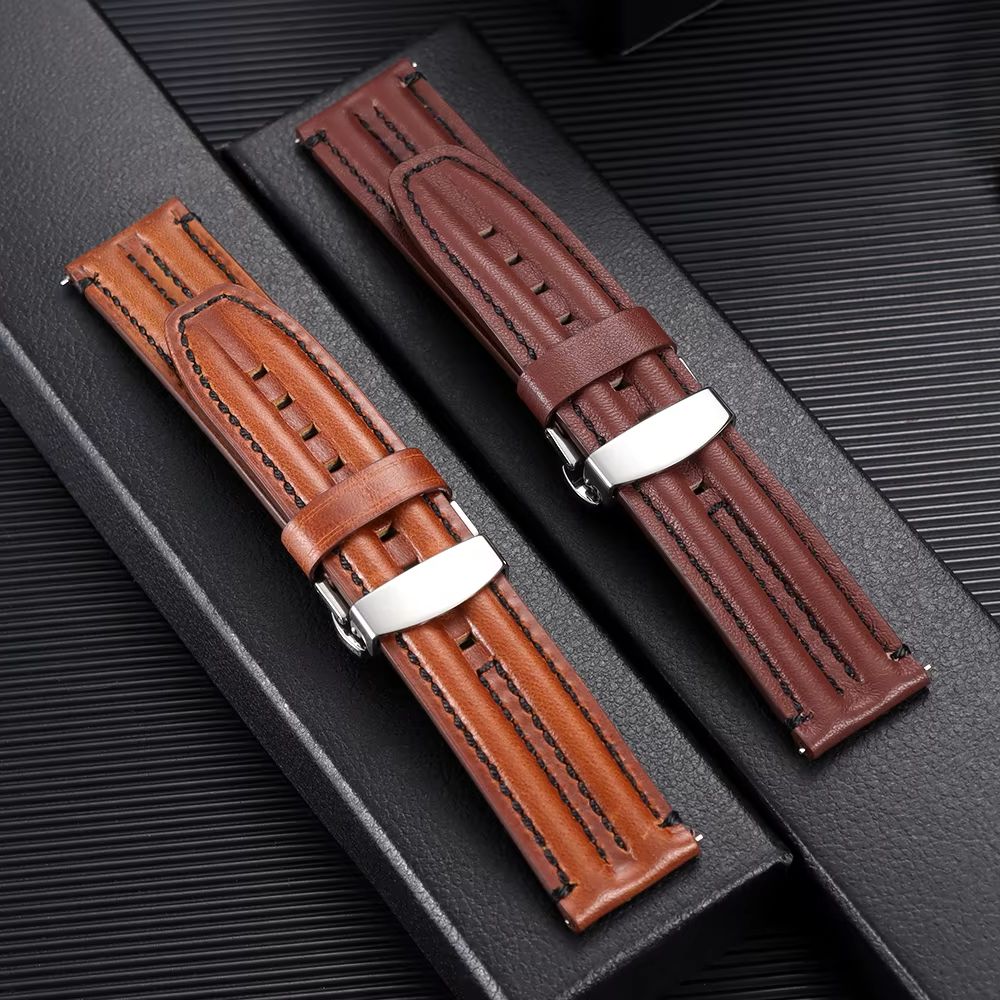 20mm 22mm Genuine Cowhide Watc - Smartwatch Vintage Watches For Men 评论和价格