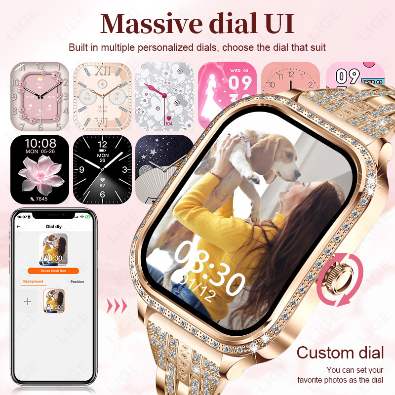 LIGE Smart Watch Women Waterpr - Watches Ladies Smartwatch 评论和价格
