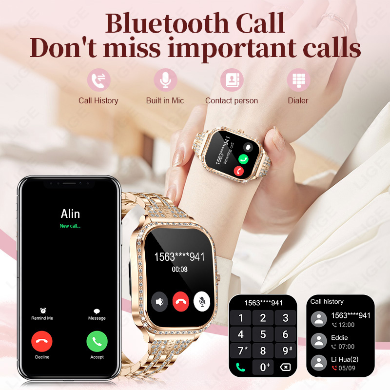 LIGE Smart Watch Women Waterpr - Watches Ladies Smartwatch 评论和价格