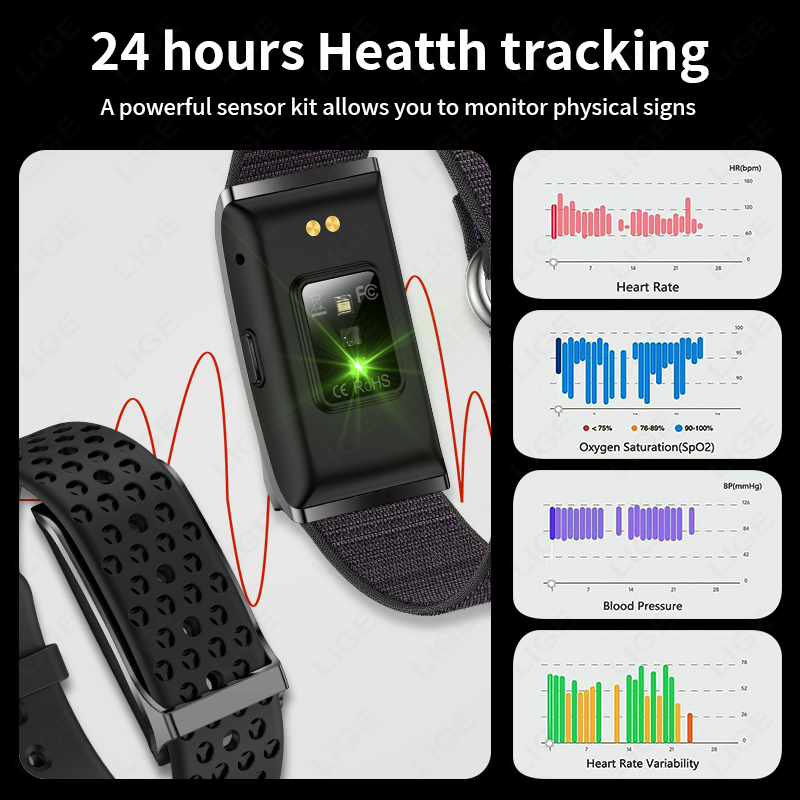 LIGE 100+ Sport Fitness Tracke - Smartwatch Sports Watches For Men 评论和价格