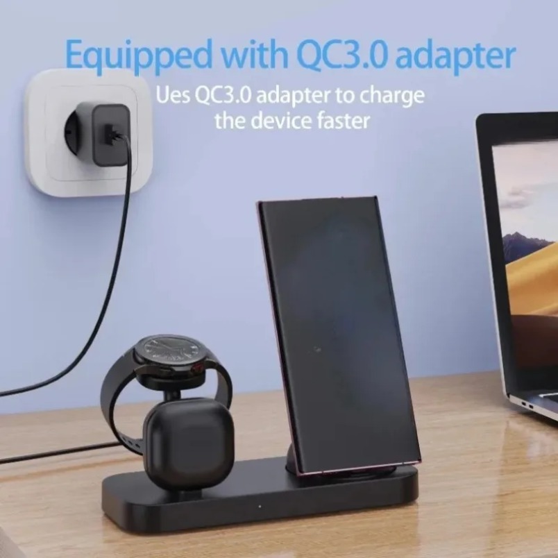 3 in 1 Wireless Charger Dual C - Watches Smartwatch Samsung 评论和价格